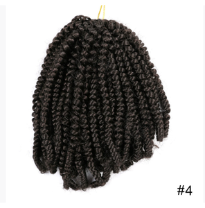 8 Zoll Twist Crochet <span class=keywords><strong>Hair</strong></span> Schwarzes synthetisches <span class=keywords><strong>DIY</strong></span>-Haar mit lockigen Enden Yank Twist Crochet <span class=keywords><strong>Hair</strong></span> für schwarze Frauen - Product Image 3