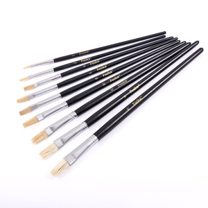 Pennelli Piatti Anti-Sfilacciamento FOSKA di Alta Qualità per Pittura Artistica con Impugnatura Comoda e Setole 100% Naturali di Maiale Bianco - Product Image 1