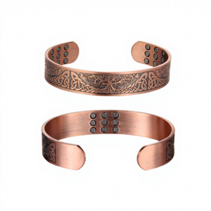 Brazalete Magnético Ajustable <span class=keywords><strong>de</strong></span> Cobre Puro 99.99% con Diseño Árbol <span class=keywords><strong>de</strong></span> <span class=keywords><strong>la</strong></span> <span class=keywords><strong>Vida</strong></span>, 6/9/18/27 Imanes Integrados, Brazalete Antiguo Amigable con <span class=keywords><strong>la</strong></span> Piel - Product Image 1