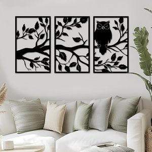 Decoración de pared esculturas 3D abstracto <span class=keywords><strong>minimalista</strong></span> sala de estar colgante Metal acentos modernos lujo hogar decorativo arte decoración de pared - Product Image 3