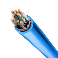 Cable Ethernet Cat7 S/FTP 23AWG de 305m, Cable de Red LAN a Granel de Alta Velocidad 10Gbps, Cable de Comunicación de Cobre Sólido para Centro de Datos