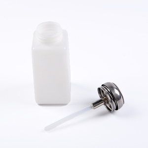 Bouteille distributrice vide en plastique de 250 ml avec pompe en acier inoxydable pour cosmétiques, alcool, liquides de manucure et nail art, réutilisable pour salon - Product Image 4