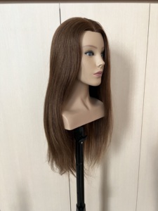 Testa Manichino con Spalle per Acconciature e Styling a Caldo, Capelli Umani con Cuticola Naturale, Testa da Addestramento con Capelli Lunghi - Product Image 6