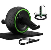 Kit de rouleaux de roue abdominale Portable 5-en-1 équipement d'entraînement d'exercice à domicile facile assemblage rapide produit de sport et de divertissement
