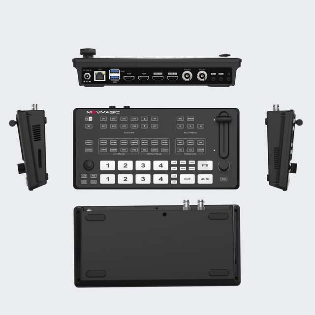 Hot Sale Movmagic M4ES 5-Channel Multi-Format Live Stream Video Switcher for Output Transition Effects Best Cost-Performance