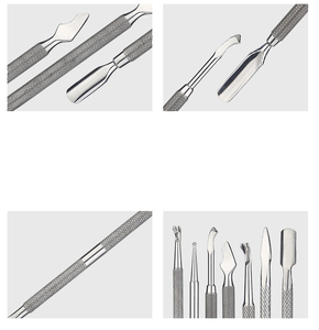 Pousse-cuticules double face en acier inoxydable pour manucure, cuillère à ongles, outil de suppression des cuticules - Product Image 3