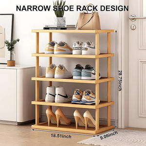 <span class=keywords><strong>Meuble</strong></span> à chaussures moderne en bois massif avec compartiments superposés pour <span class=keywords><strong>entrée</strong></span>, salon, vestiaire, chambre à coucher – Rangement polyvalent - Product Image 3