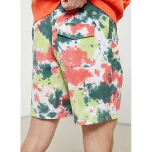 DiZNEW OEM Mens Summer Tie Dyed 100%Cotton Short Pants Beach Shorts