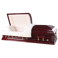 Ataúdes y Féretros de Madera de Álamo Sólido para Funerales, Directo de Fábrica, Personalizables, Estilo Americano, Alta Calidad, Duraderos