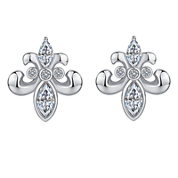 S925 Sterling zilveren oorsieraden met fruitdesign, unisex, met moissanite, geschikt als cadeau voor diverse gelegenheden