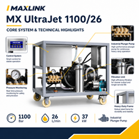 Système de jet d'eau haute pression personnalisé 1100 bars avec configurations 600-1100 bars pour les applications de nettoyage de projets industriels