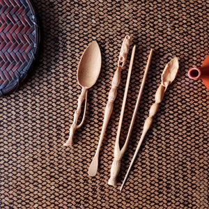 Bamboo <b>Tea</b> <b>Set</b> Four Piece Traditional Chinese <b>Tea</b> Ceremony Tools Eco Friendly Kung Fu <b>Tea</b> Accessories - Product Image 3