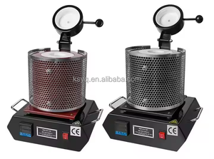 Fourneau à fusion de métaux de petite taille KS KS-1150D jusqu'à 1150°C 1500W 220V pour métaux nobles (Al Au Li) Li Mg Facile à utiliser - Product Image 2