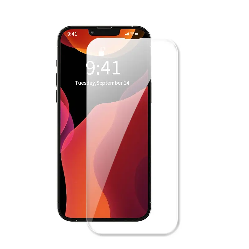 Protecteur d'écran lumineux en verre trempé pour Iphone 15 14 13 12 nouvel arrivage de protection de bord en silicone liquide