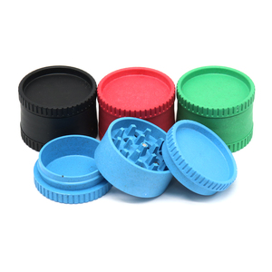 Custom Logo 55mm 3-Part Biodegradable Plastic Dry <b>Herb</b> Grinder Plant Fiber Magnetic Lighter for <b>Smoking</b> Features Accessory - Product Image 6