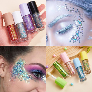 Wholesale Custom Vegan Waterproof Long Lasting <b>Shimmering</b> Glitter Liquid <b>Eyeshadow</b> 8 Colors High Pigment Smudge-Proof Eye Makeup - Product Image 2
