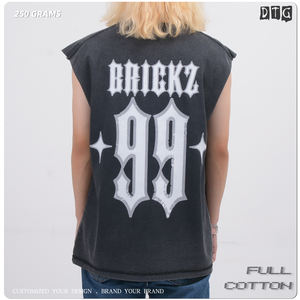 Camiseta lavada con gradiente para Hombre, Camiseta <span class=keywords><strong>sin</strong></span> mangas personalizada Vintage Lisa desgastada, Camiseta <span class=keywords><strong>Sin</strong></span> Mangas Para Hombre - Product Image 3