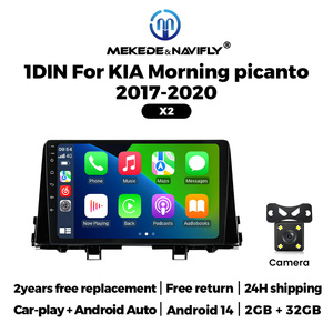 Radio con Pantalla Táctil Android MEKEDE y NAVIFLY <span class=keywords><strong>Serie</strong></span> X para Auto, Reproductor de DVD, Sistema de Video para Auto con Pantalla IPS de 2+32 GB para KIA Morning Picanto 1Din - Product Image 3