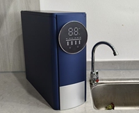 Purificateur d'eau RO sous évier 6 étapes 100 GPD sans réservoir avec affichage TDS intelligent, robinet intelligent autonettoyant, design écologique