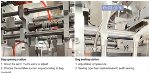 Máquina Automática de Etiquetado y Empaquetado de Bolsas Doypack de Plástico para Alimentos, Harina, Chile, Especias, Leche, Cacao, Matcha, Café, Polvos Mixtos - Product Image 3