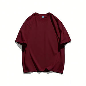 เสื้อยืดโอเวอร์ไซส์ผู้ชาย ผ้าฝ้าย 100% สกรีนโลโก้ได้ เนื้อผ้าหนา แขนสั้น สีพื้น สไตล์วินเทจ ทรงหลวม สวมใส่สบาย สตรีทแวร์ - Product Image 1