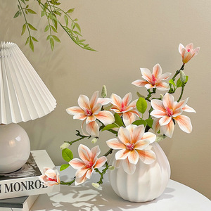 Flor Artificial de Alta Calidad con Tacto Real, Flor de <span class=keywords><strong>Magnolia</strong></span> <span class=keywords><strong>Yulan</strong></span> para Decoración del Hogar, Centro de Mesa, Decoración de Bodas - Product Image 1