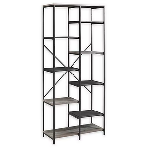 Estantería <span class=keywords><strong>de</strong></span> Libros <span class=keywords><strong>de</strong></span> Lujo Hecha <span class=keywords><strong>de</strong></span> Madera y Metal para Oficina, Hogar y <span class=keywords><strong>Biblioteca</strong></span> - Diseño Moderno para Guardar Libros - Product Image 4