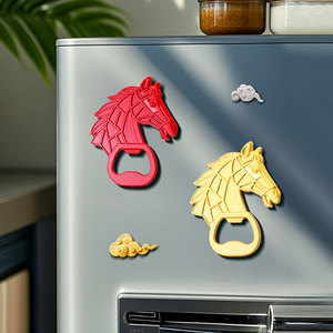 <span class=keywords><strong>Abridor</strong></span> de Botellas de Aleación de Zinc Personalizado, Ligero y Moderno, Imán para Refrigerador, Regalo Promocional Duradero, Diseño de Caballo, Multifuncional para Cocina - Product Image 5