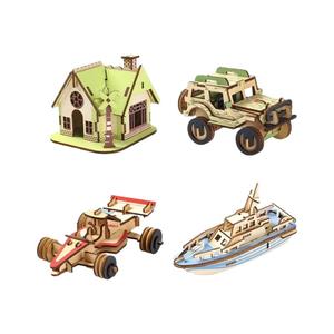 Puzzle de science-fiction fantaisie en <span class=keywords><strong>bois</strong></span> tridimensionnel assemblage de bâtiment de transport bricolage jouet éducatif pour adolescents écologique - Product Image 5