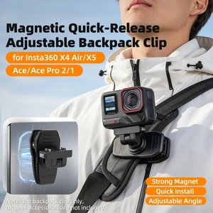 Clip de fixation rapide pour sac à dos, pince pour caméra d'action, accessoires de montage vertical/horizontal pour Insta360 X4 Air/X5/Ace/Ace Pro 2/1 - Product Image 1