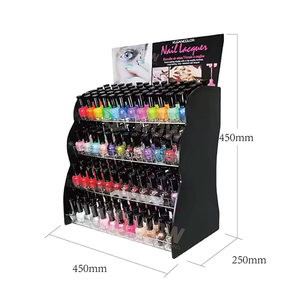 <span class=keywords><strong>Custom</strong></span> pieghevole PDQ espositore da banco per smalto per unghie al dettaglio cremagliera di vernice cosmetica con Design pieghevole - Product Image 2