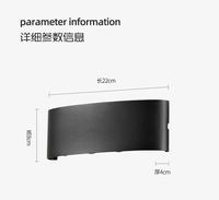 Lampe murale extérieure LED étanche, en aluminium noir et blanc, décorative, pour la maison, le jardin, la terrasse, lampes murales LED