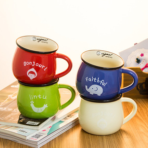 Zogifts Tazza <span class=keywords><strong>da</strong></span> Viaggio in Ceramica Vintage Creativa, Tazza per Caffè e Acqua con Logo Personalizzato, Economica Tazza per <span class=keywords><strong>Colazione</strong></span>, Latte e Tè - Product Image 6