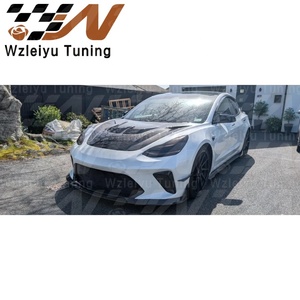 Compatible avec <span class=keywords><strong>Tesla</strong></span> Model 3 Model Y 17-23, capot avant en fibre de carbone, capot ventilé style <span class=keywords><strong>robot</strong></span> - Product Image 2
