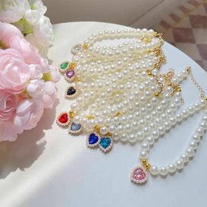 Colliers pour animaux de compagnie en perles de cristal avec perles <span class=keywords><strong>Swarovski</strong></span> Luxe Trend pour chien Glam Must-Have Accessoire pour canin élégant - Product Image 6