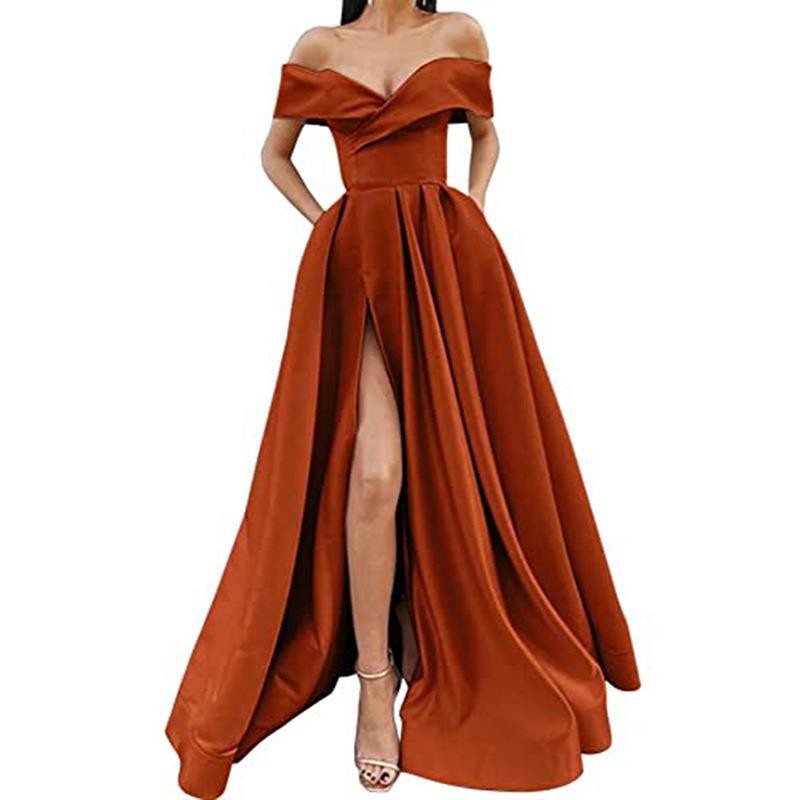 Wholesale Wedding White Dress Evening Bridesmaid Dress Evening Gown Dress,2 Pieces