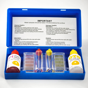 Kit de test d'eau de <span class=keywords><strong>piscine</strong></span> personnalisable Ryk pour l'<span class=keywords><strong>analyse</strong></span> du pH/CL, bandelettes acide/base, ODM/OEM pris en charge, précision de 0,1 pH, écran OLED 2 en 1 - Product Image 3