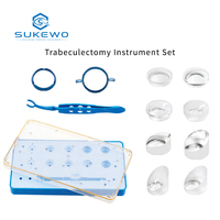 KEWO Vitrectomy Surgical Lens Operating Prism Lenses Fixation Ring Forceps Sterilization Box Ophthalmic Surgical Instrument