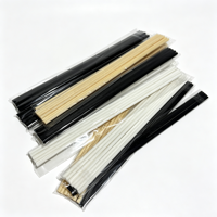 Bâtonnets de rechange pour diffuseur de parfum en fibre de polyester noir et blanc de 3 mm x 20 cm avec fibres durables pour la maison