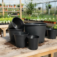 Pots de plantes en plastique PP de qualité supérieure, 1 gallon, avec trous de drainage, écologiques, légers, durables, biodégradables, pour la maison, le jardin, l'intérieur et l'extérieur