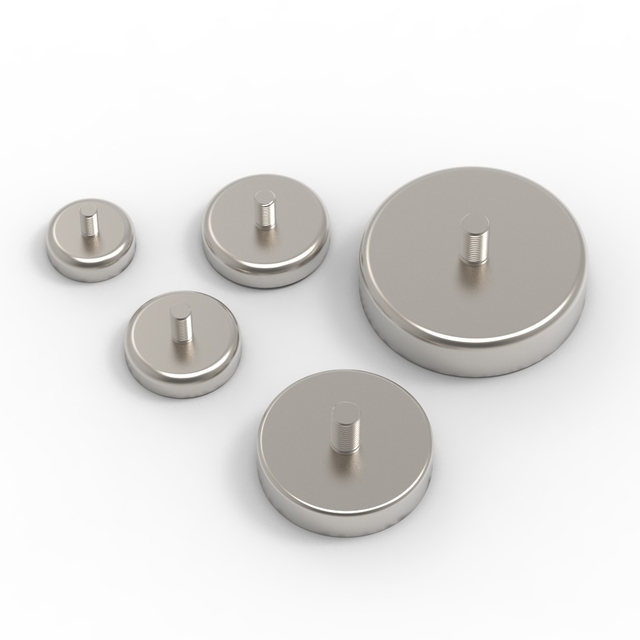Good Price Ferrite Pot Magnet with External Screw Thread with ZINC Coated