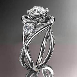 Anello di Proposta Classico con Zirconi per Donne, Elegante Gioiello da Dito alla Moda - Product Image 2