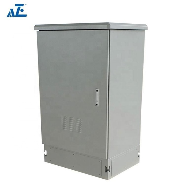 16U 18U IP55/IP56 Waterproof Outdoor Network Enclosure Telecom Shelter Aluminum Alloy Stainless Steel 4 Fans Cooling Floor Mount