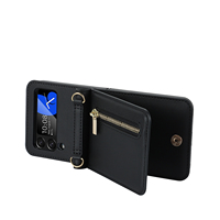 Casing Kulit Lipat Anti Jatuh dengan Kantong Koin Ber-resleting, Casing Ponsel Kulit Lembut Modis untuk Samsung Z Flip 5 6 7 8