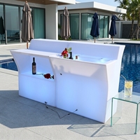 Bar à LED 110 cm, mobilier de bar à LED changeant de couleur pour restaurant, casino, scène, comptoir de bar portable, fournisseur