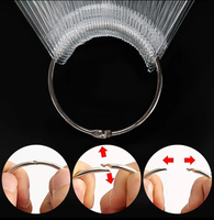 Vente en gros de nouveaux vernis à ongles en forme d'éventail de 50 embouts en gel avec affichage de nuancier avec anneau en métal nuancier pour vernis à ongles