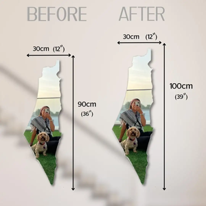 Carte irrégulière personnalisée de la <span class=keywords><strong>Palestine</strong></span> miroir acrylique miroir argenté design de mode miroir mural incassable décoration d'hôtel à la maison - Product Image 4
