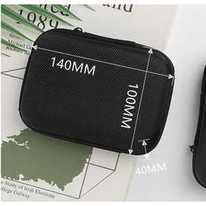 Bolsa de almacenamiento EVA, 140 mm x 100 mm x 40 mm, estuche portátil para banco de energía, color negro - Product Image 1