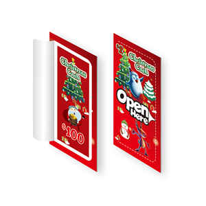 Tarjeta de Raspar con Estilo Rectangular, <span class=keywords><strong>Precio</strong></span> de Fábrica al por Mayor, Raspadita Instantánea, Impresión Digital CMYK, Tarjeta de Raspar para Navidad - Product Image 2