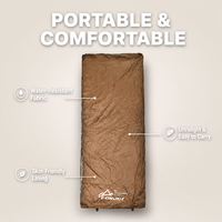 Sac de couchage isolant FORJOY de haute qualité pour adulte, individuel, en forme d'enveloppe, avec rembourrage en fibres creuses, personnalisable